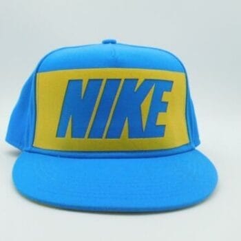 Nike True Snapback Hat Cap Flat Bill Blue Yellow Adult Adjustable